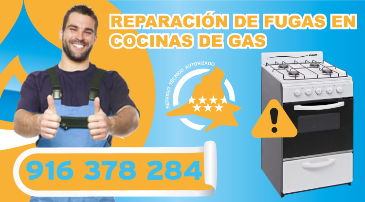 Reparación de fugas en cocinas de gas en Las Rozas de Madrid