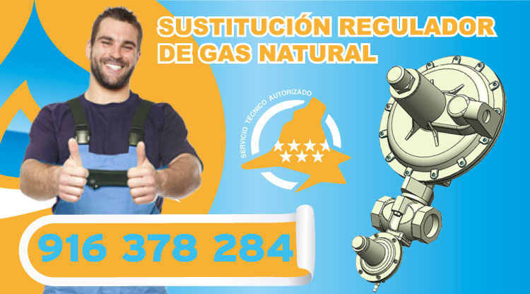 Sustitución regulador de gas natural en Las Rozas de Madrid